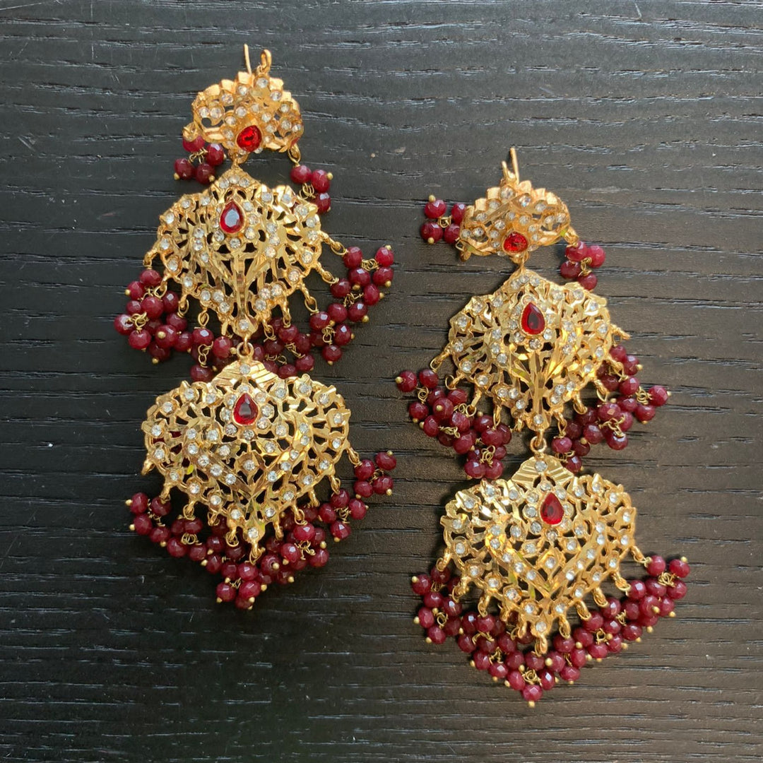 Asna Earrings - Ruby