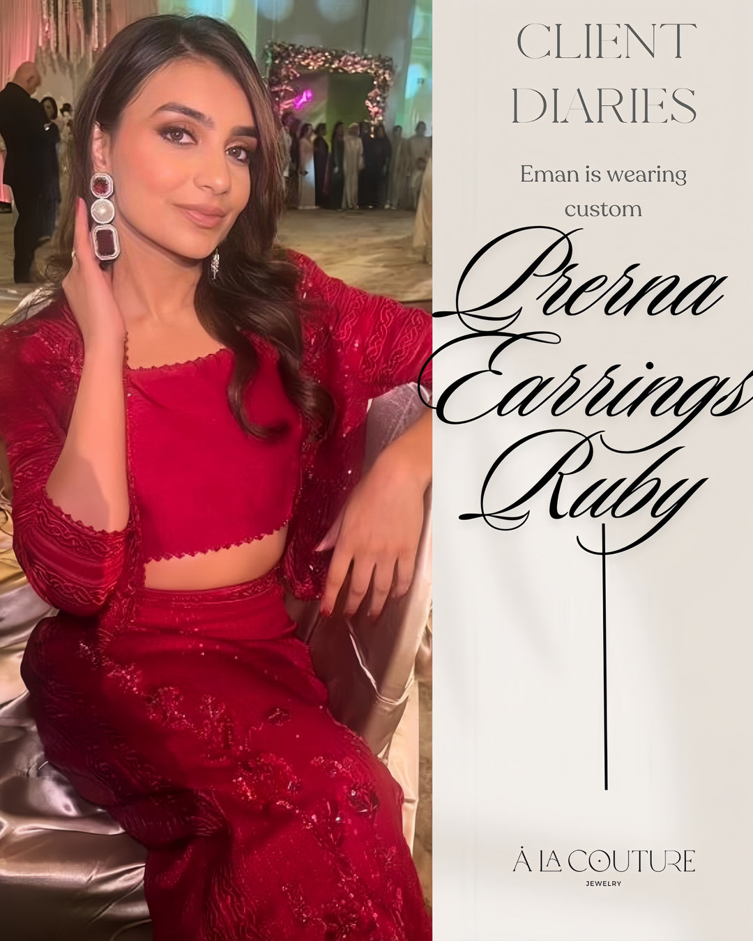 Prerna Earrings - Ruby Look