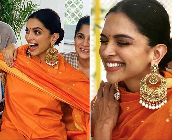 Deepika's Wedding Puja Look