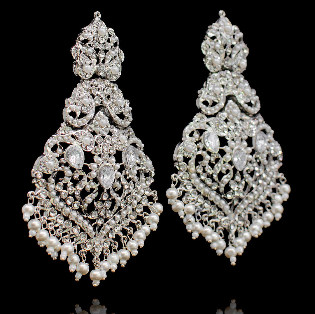 Mahveen Earrings Silver Look