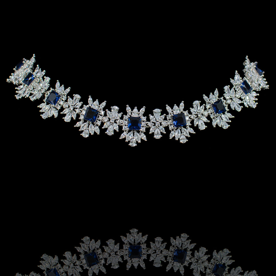 Custom Order - Veena Choker Sapphire