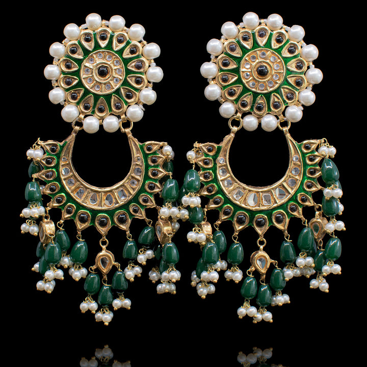 Ahana Earrings - Green